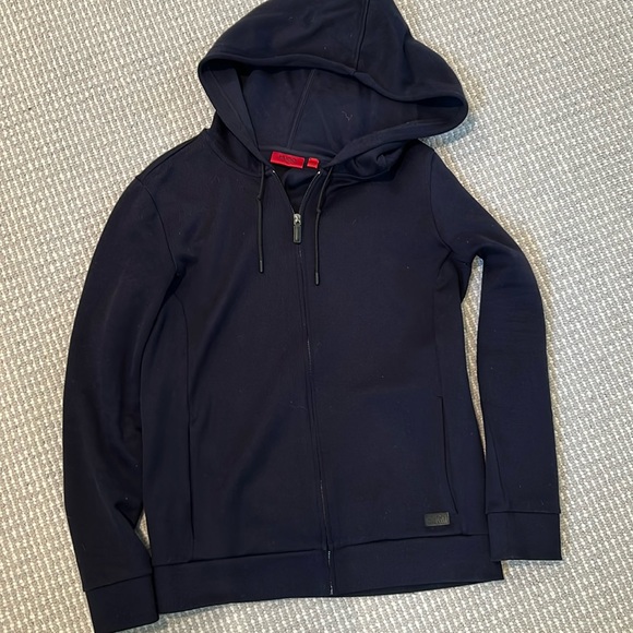 Hugo Boss sweater knit zip up hoodie - Picture 1 of 4